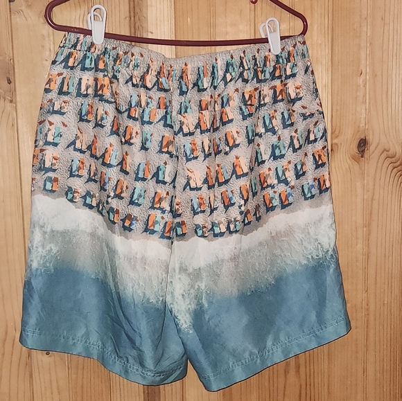 Perry Ellis Swim Trunks Lined with Pockets Men's Size Large - Picture 2 of 3